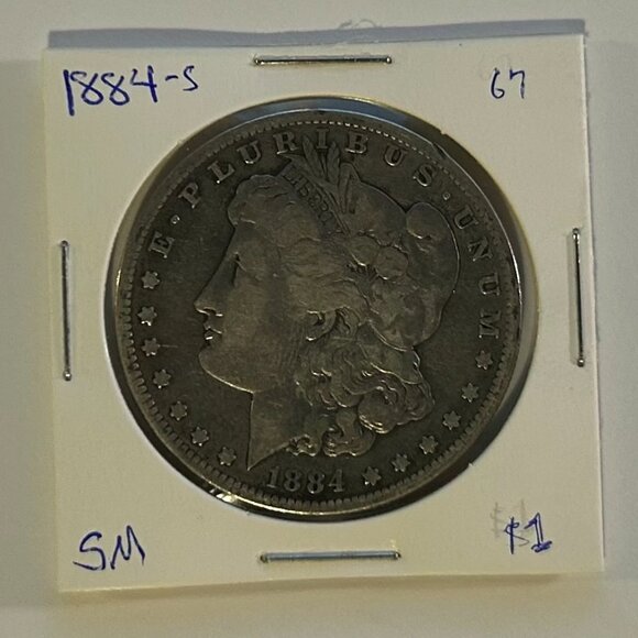 KEY DATE 1884-S $1 US Silver Morgan Set Dollar - RARE One Dollar Coin - S - MINT - Picture 3 of 3